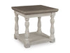 Signature Design Gray/White Rectangular End Table