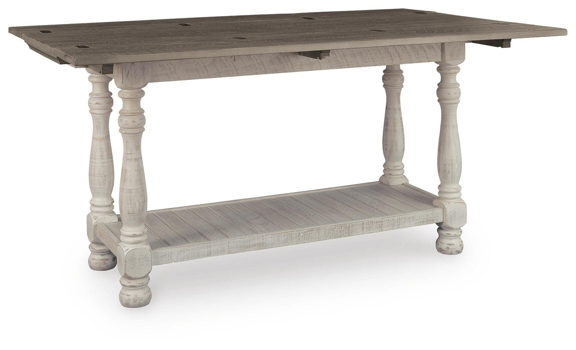 Signature Design Gray/White Flip Top Sofa Table