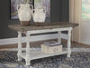 Signature Design Gray/White Flip Top Sofa Table
