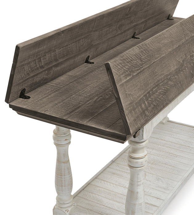 Signature Design Gray/White Flip Top Sofa Table