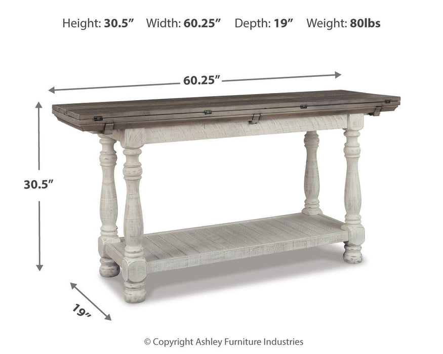 Signature Design Gray/White Flip Top Sofa Table