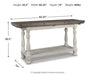 Signature Design Gray/White Flip Top Sofa Table