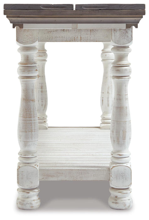 Signature Design Gray/White Flip Top Sofa Table