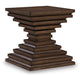Signature Design Warm Brown Square End Table