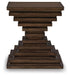 Signature Design Warm Brown Square End Table