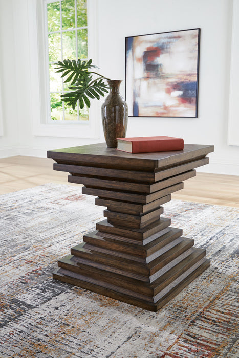 Signature Design Warm Brown Square End Table