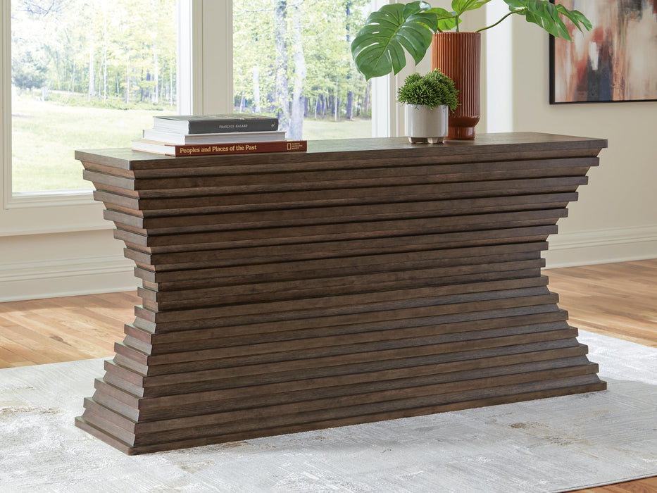 Signature Design Warm Brown Sofa Table