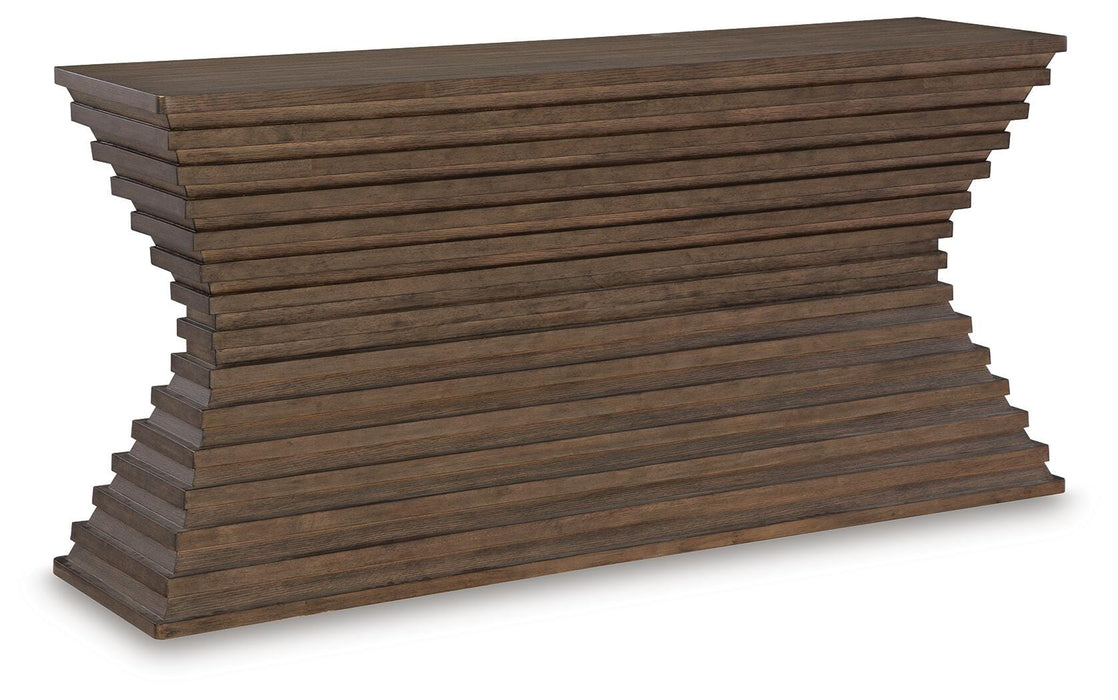 Signature Design Warm Brown Sofa Table