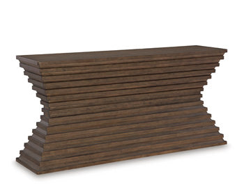 Signature Design Warm Brown Sofa Table