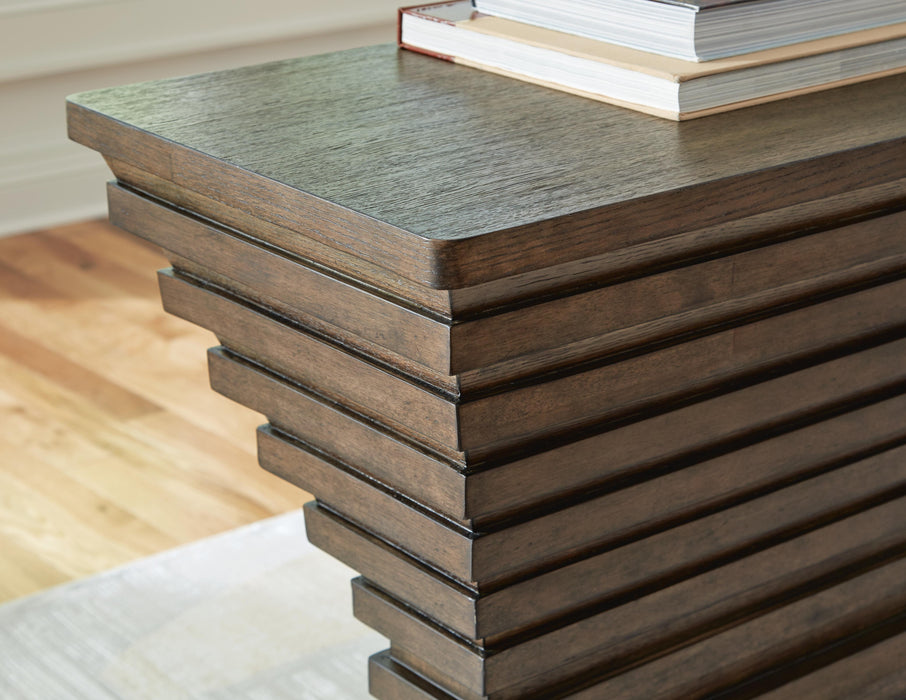Signature Design Warm Brown Sofa Table