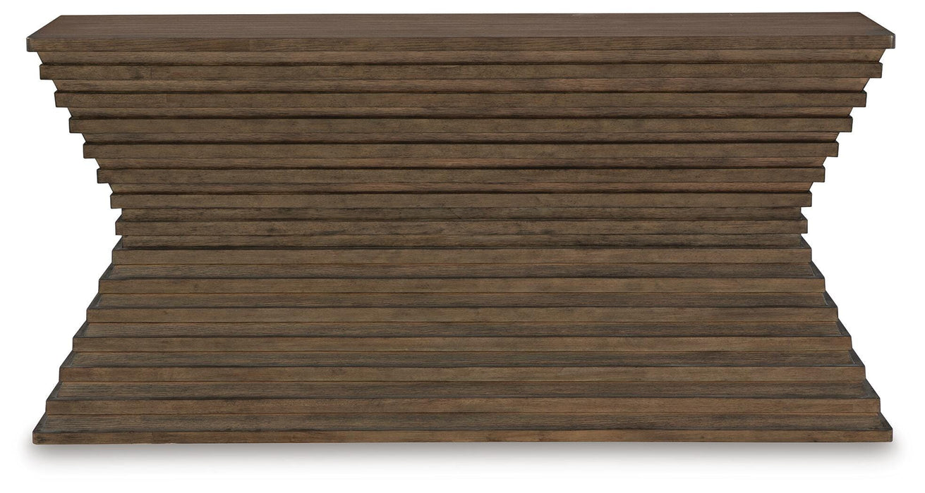 Signature Design Warm Brown Sofa Table