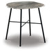 Signature Design Chrome/Black Round End Table