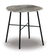 Signature Design Chrome/Black Round End Table