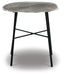 Signature Design Chrome/Black Round End Table