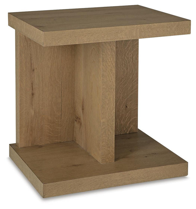 Signature Design Light Brown Chair Side End Table