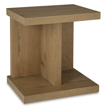 Signature Design Light Brown Chair Side End Table