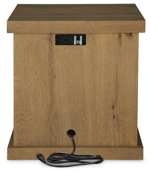 Signature Design Light Brown Chair Side End Table