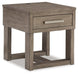 Signature Design Grayish Brown/White Rectangular End Table