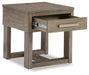 Signature Design Grayish Brown/White Rectangular End Table