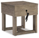 Signature Design Grayish Brown/White Rectangular End Table