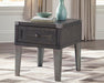 Signature Design Dark Gray Rectangular End Table