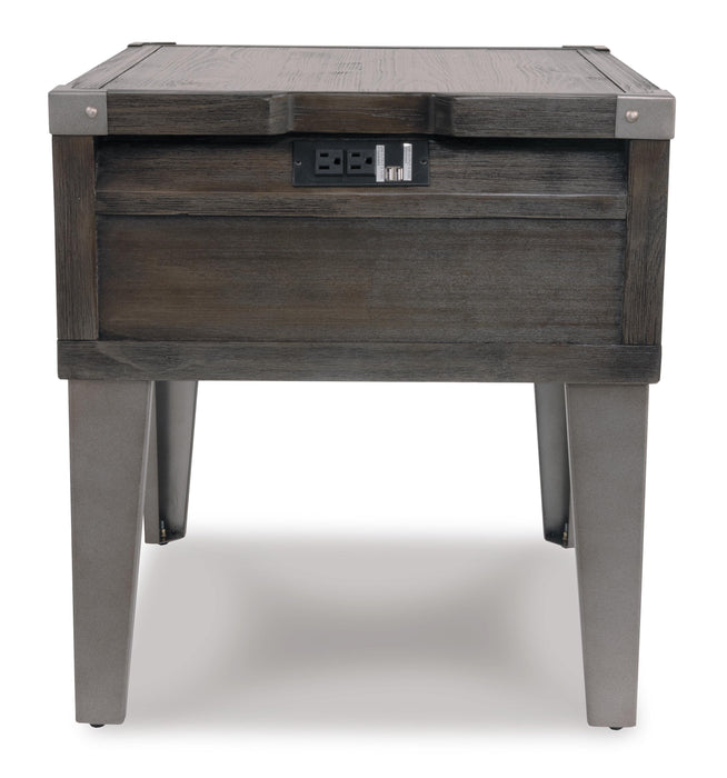 Signature Design Dark Gray Rectangular End Table