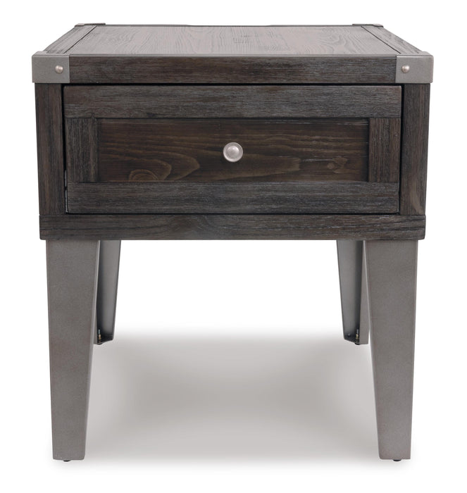 Signature Design Dark Gray Rectangular End Table