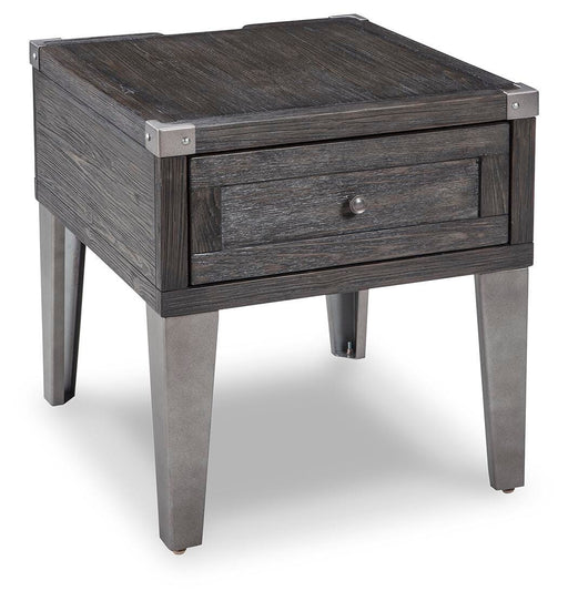 Signature Design Dark Gray Rectangular End Table