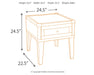 Signature Design Dark Gray Rectangular End Table