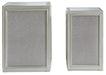 Signature Design Silver Finish Nesting End Tables (2/CN)