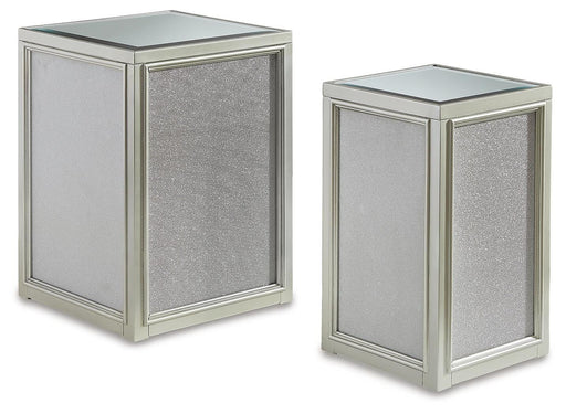 Signature Design Silver Finish Nesting End Tables (2/CN)