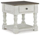Signature Design White/Gray Square End Table