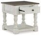 Signature Design White/Gray Square End Table