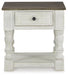 Signature Design White/Gray Square End Table