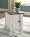 Signature Design White/Gray Chair Side End Table