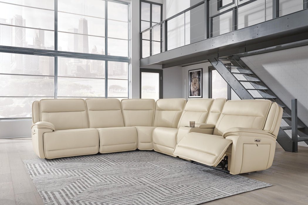 Signature Design Almond 6-Piece Power Reclining Sectional
