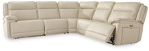 Signature Design Almond 5-Piece Power Reclining Sectional