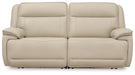 Signature Design Almond 2-Piece Power Reclining Loveseat Sectional