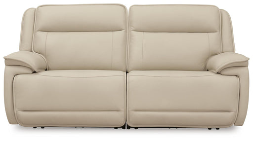 Signature Design Almond 2-Piece Power Reclining Loveseat Sectional