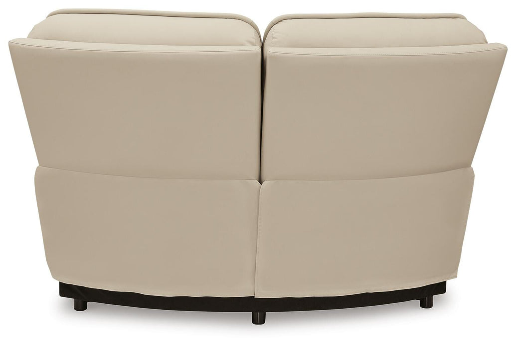 Signature Design Almond 5-Piece Reclining Sectional with Console