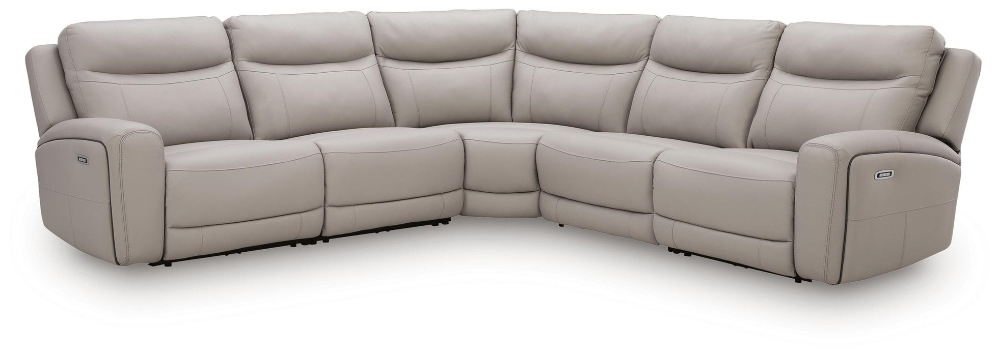Benchcraft Gray 5-Piece Power Reclining Sectional