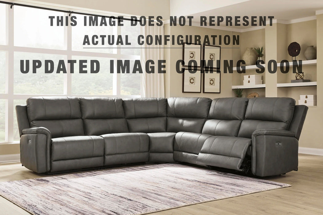 Benchcraft Gray 2-Piece Power Reclining Sectional Loveseat