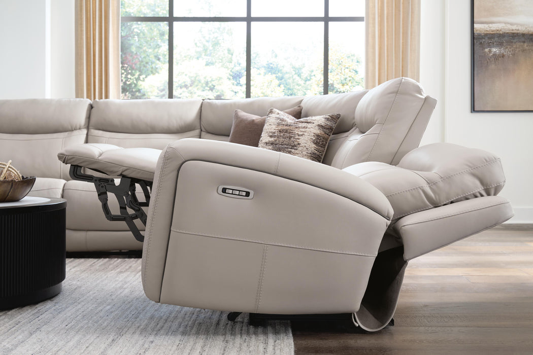 Benchcraft Gray 5-Piece Power Reclining Sectional