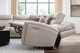 Benchcraft Gray 6-Piece Power Reclining Sectional with Storage Console
