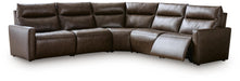 Benchcraft Chocolate 5-Piece Power Reclining Sectional