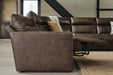 Benchcraft Chocolate 7-Piece Power Reclining Sectional with Audio Consoles