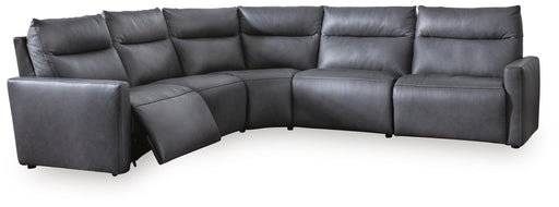 Benchcraft Blue 5-Piece Power Reclining Sectional