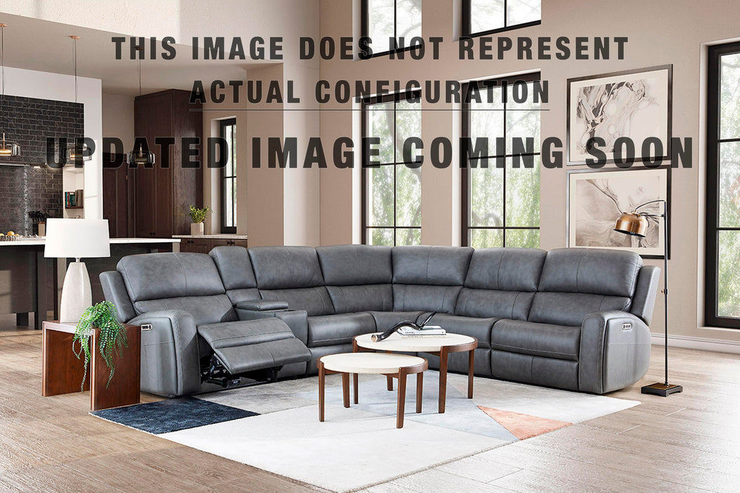 Benchcraft Blue 2-Piece Power Reclining Sectional Loveseat