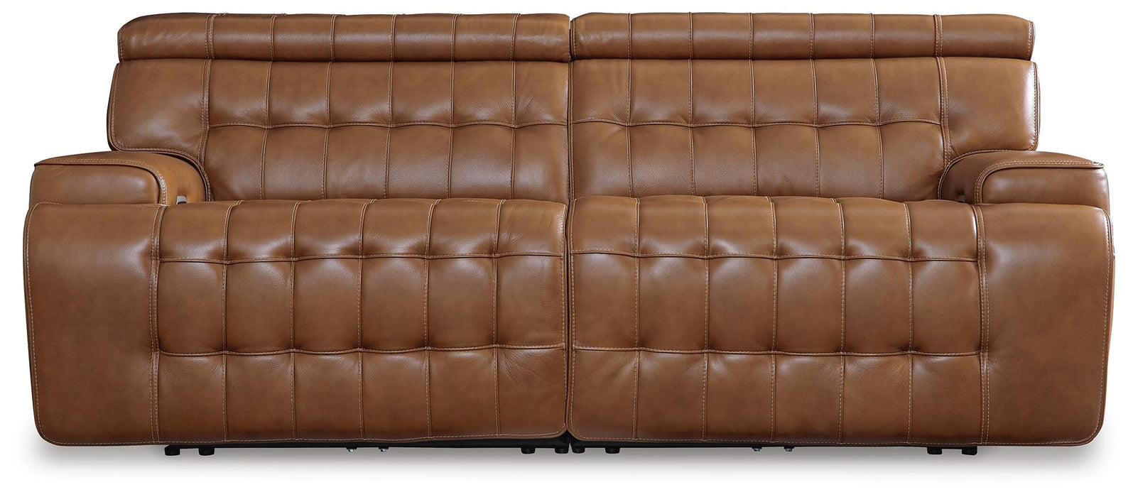 Signature Design Chocolate 2-Piece Power Reclining Sectional Loveseat