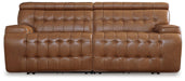 Signature Design Chocolate 2-Piece Power Reclining Sectional Loveseat